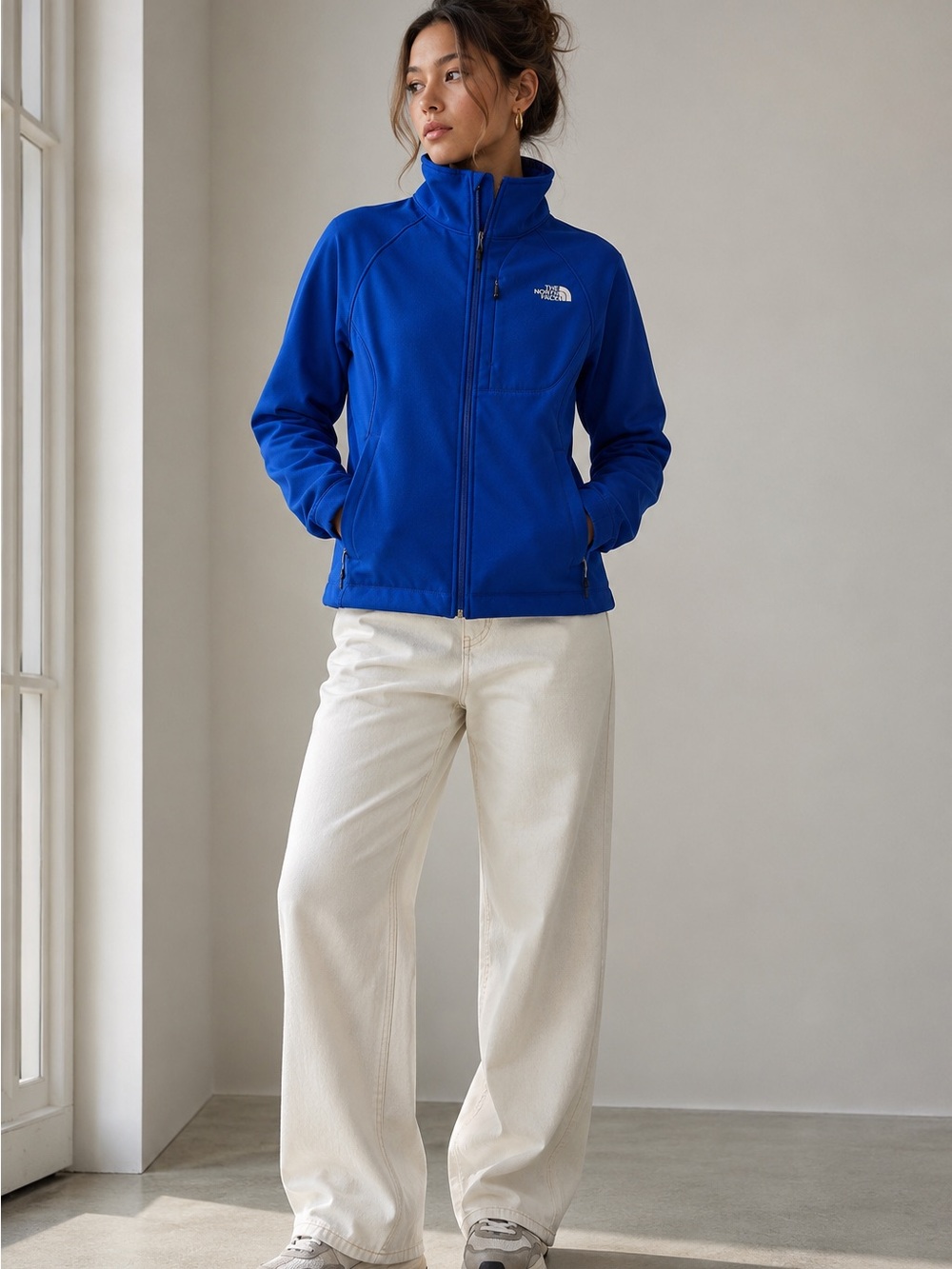 The North Face Women’s Apex Bionic Soft-Shell Jacket Royal Blue size S EUC